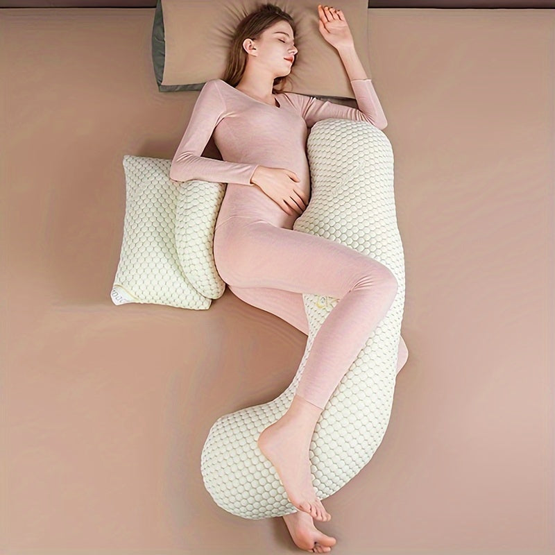 Pregnancy Pillow Soft Belly and Waist Support for Side Sleeping Comfort