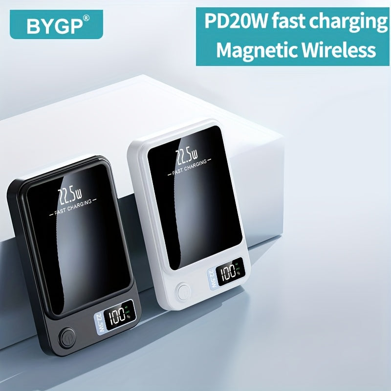 10000mAh Portable Magnetic Wireless Power Bank with PD Fast Charging USB-C Emergency Backup for iPhone