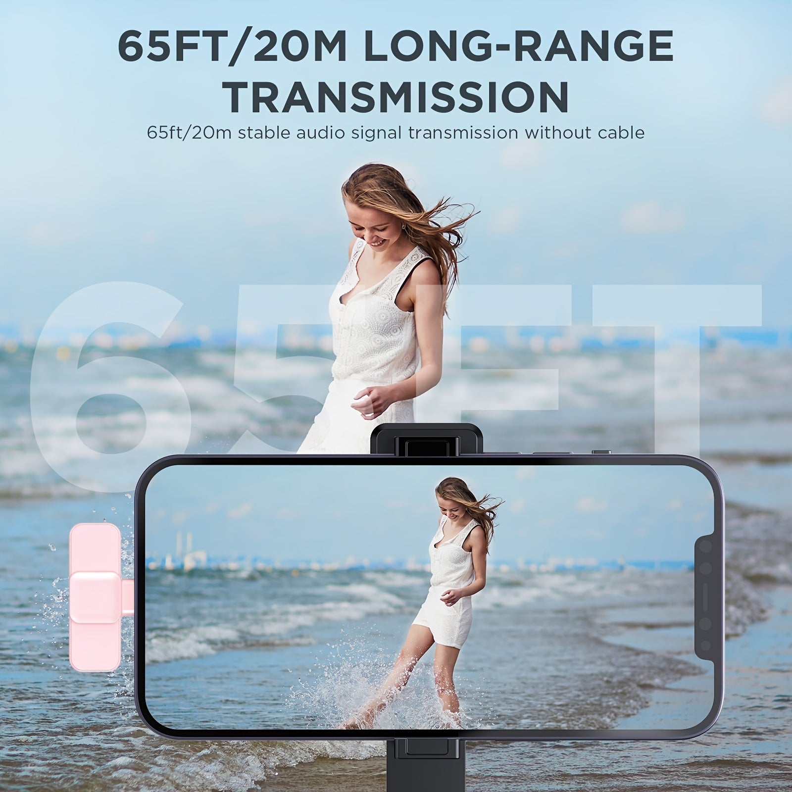 Wireless Lavalier Microphone USB-C Omnidirectional for Live Streaming Vlogging Interviews