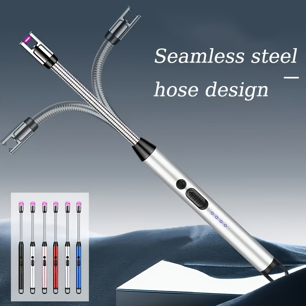 Electronic Lighter Rechargeable Metal Plastic Gas Stove Ignition Multicolor