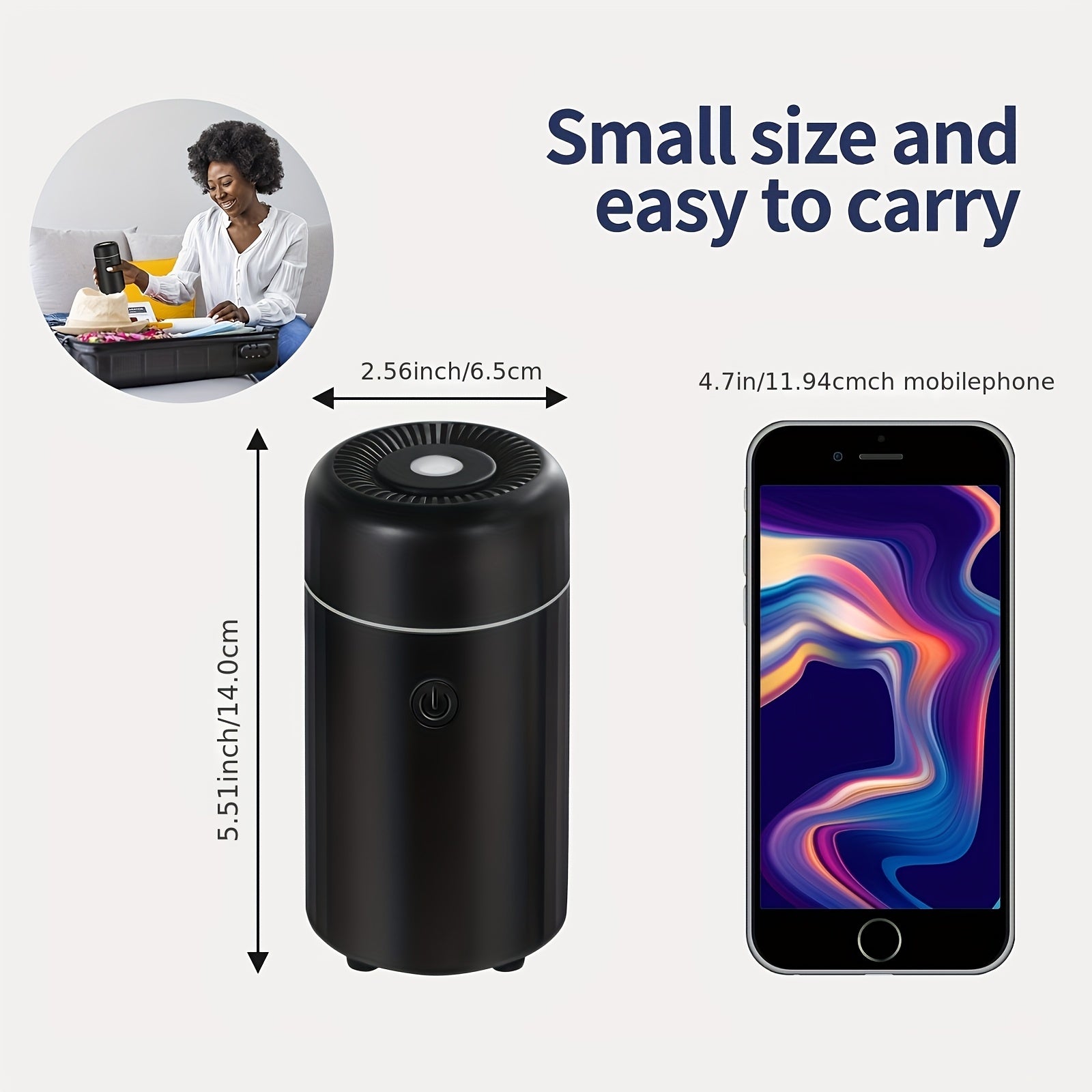 Мини-USB автомобильный ароматизатор с LED-ночником и ультразвуковым распылителем