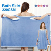 Women’s Polyester Bath Towel with Pocket for Spa and Bathroom Use