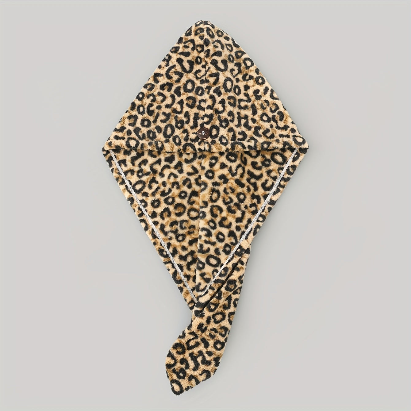 Gorro secador de pelo con estampado de leopardo para mujeres, absorbente y de secado rápido para uso en baño