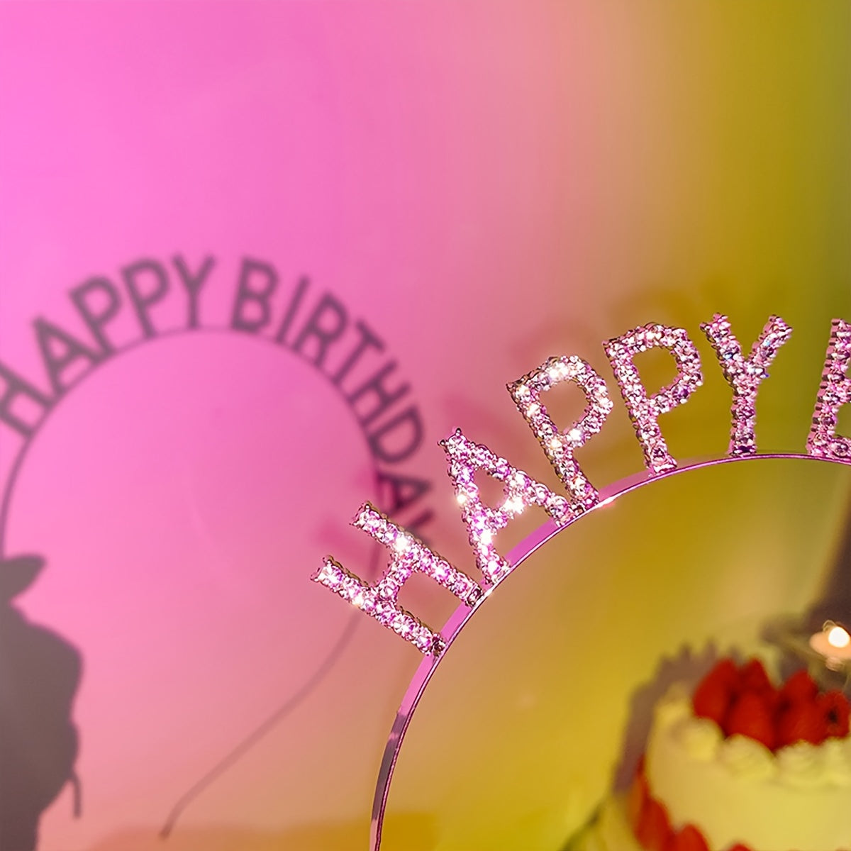 Party Headband for Birthdays, Photos, Events Rhinestones