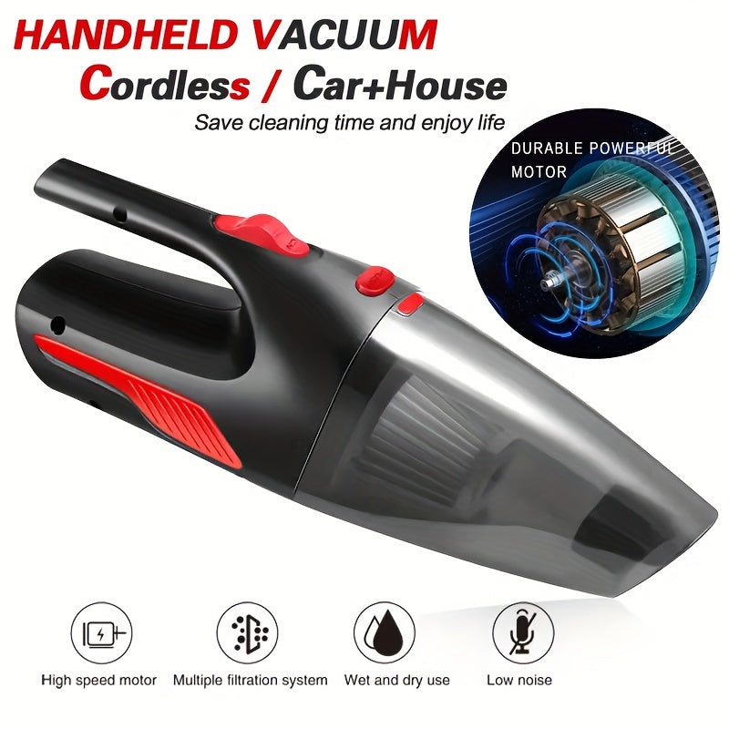 Wireless Handheld Vacuum Cleaner for Car and Home, High Power, USB Charging