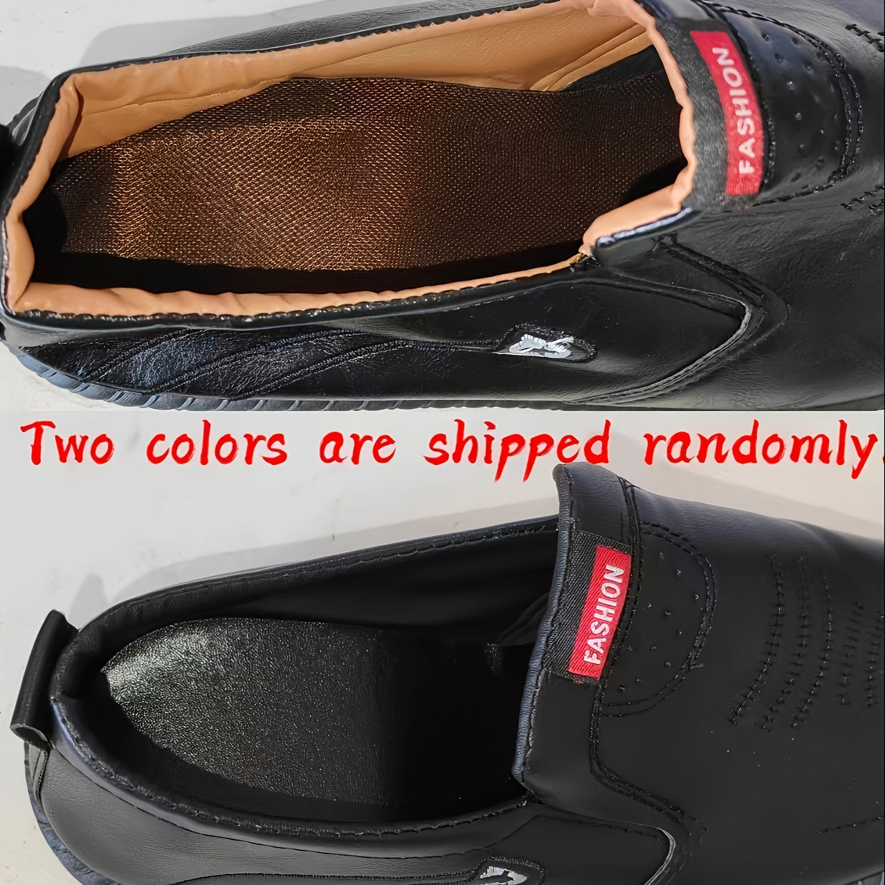 Zapatos de vestir slip-on para hombre antideslizantes, cómodos y casuales, de color sólido para todas las estaciones