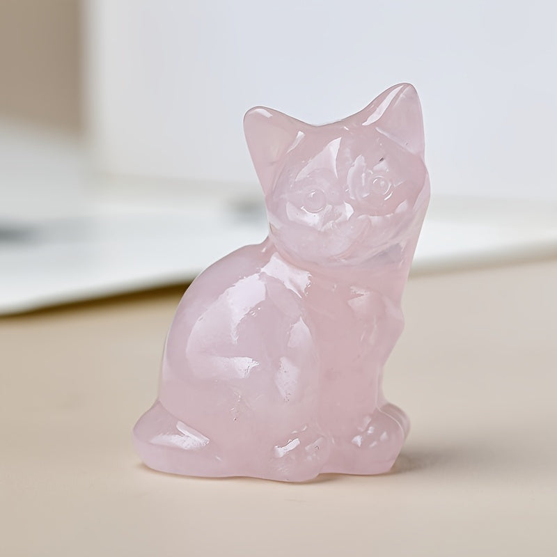 Conjunto de tallas de gatos de cristal con opción de piedra desnuda para regalo o decoración