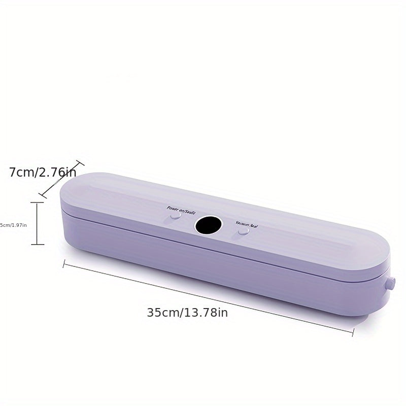 Uzluksiz yopish, yangi holatni saqlash uchun simsiz yopish bilan portativ vakuum yopish. Quruq/nam/oyin/bug'li uchun mos. Ikki rejim, bitta bosish bilan ishlash. 30 sm kengaytirilgan yopish. Samarali va vaqtni tejash. USB