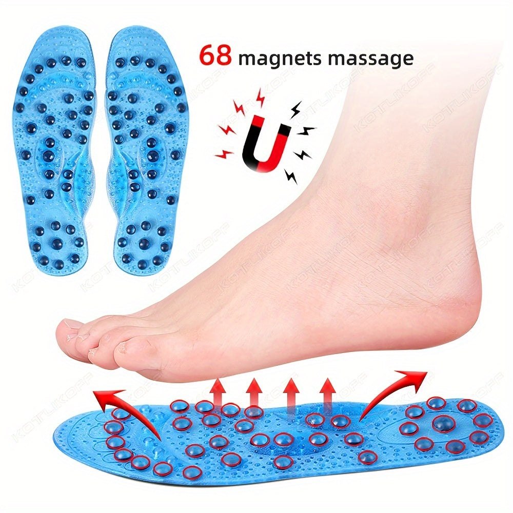 Unisex Magnetic Shoe Insoles with Massage Points for Comfortable Walks