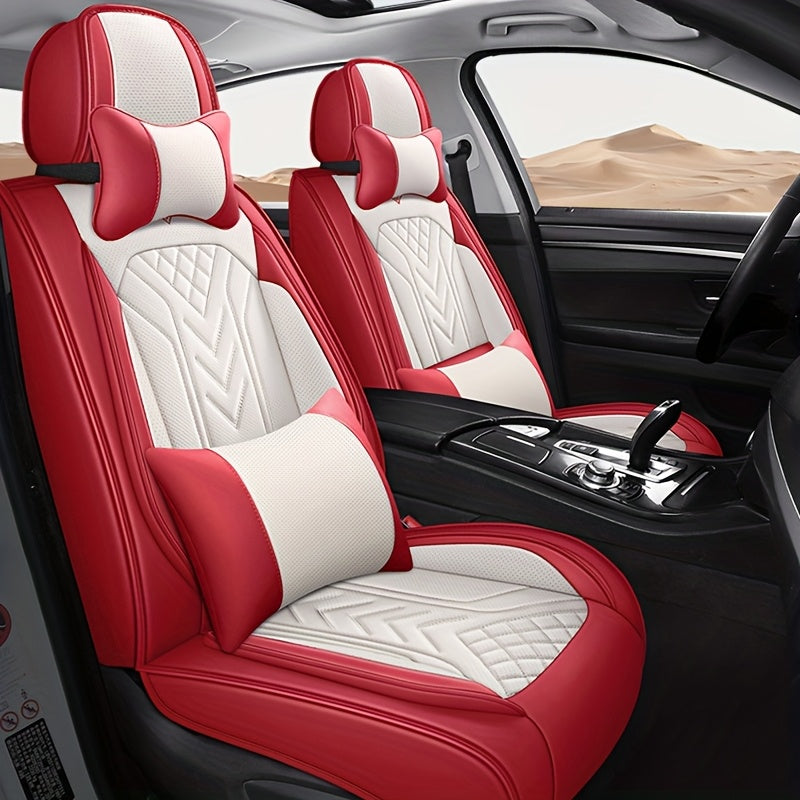 Universal Napa Leather Seat Covers for Five Seats All-Season Automotive