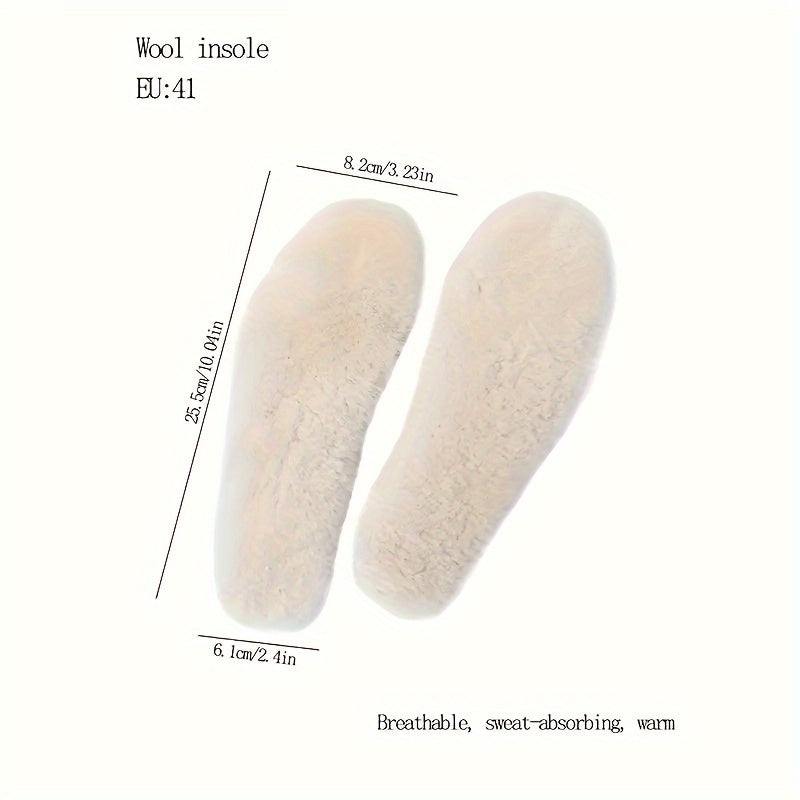 Unisex Velour Fleece Insoles Winter Warmth Thickened Shoe Inserts