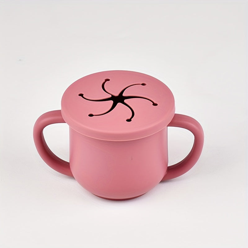 Bolalar va kichkina bolalar uchun yopingan qopqog'li bolalar uchun yuviladigan silikon yuviladigan oziq-ovqat saqlash uchun BPA-free mevalar va atıştırmalıklar uchun 0-3 yosh