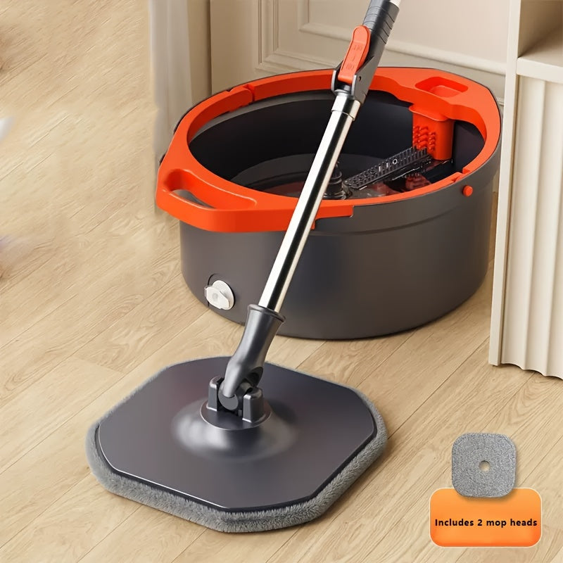 Microfiber Spin Mop va kova to'plami yog'och, plitka, laminatni tozalash uchun