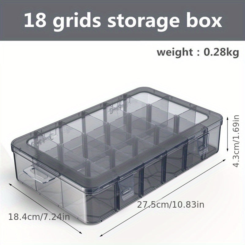 Adjustable Storage Container for Jewelry Electronics Components Plastic Box with Grids