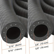 Fuel Line Hose Kit 5/16 and 3/8 Inch Low-Pressure 5 Feet with Clamps