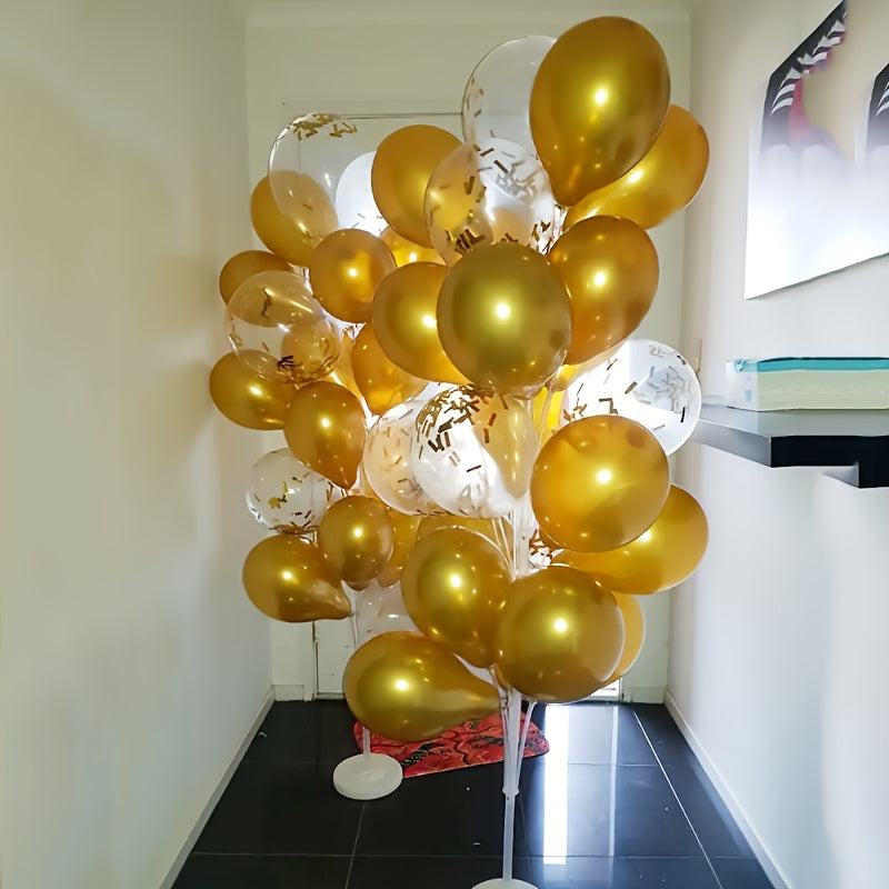 Set of 13-19 Balloon Stand Holders for Birthday and Wedding Decorations White