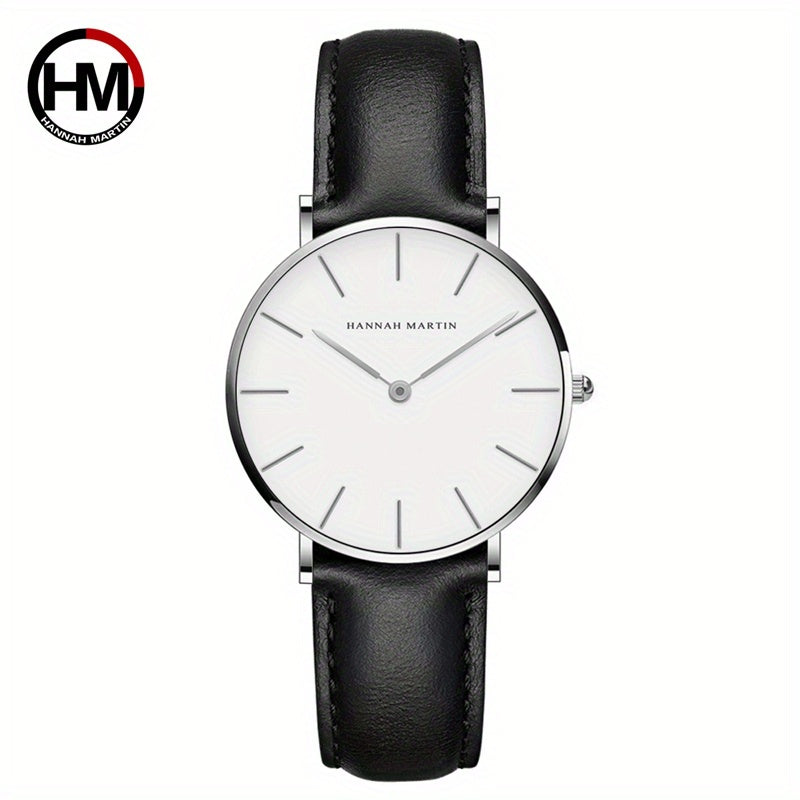 Reloj de mujer Ladies Quartz para mujer, reloj elegante y sencillo con correa de cuero