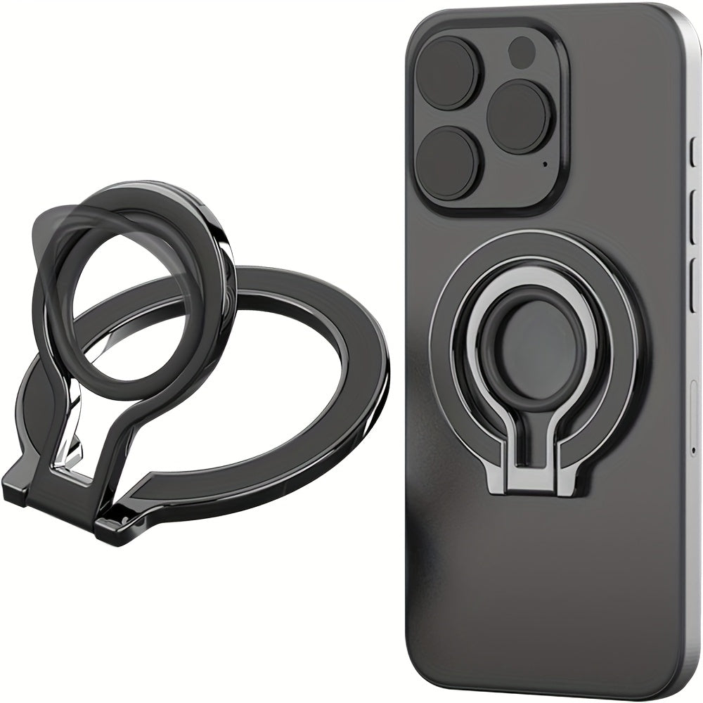 Магнитный держатель-кольцо для телефона с силиконовой подставкой, складной аксессуар для мобильного телефона из цинкового сплава