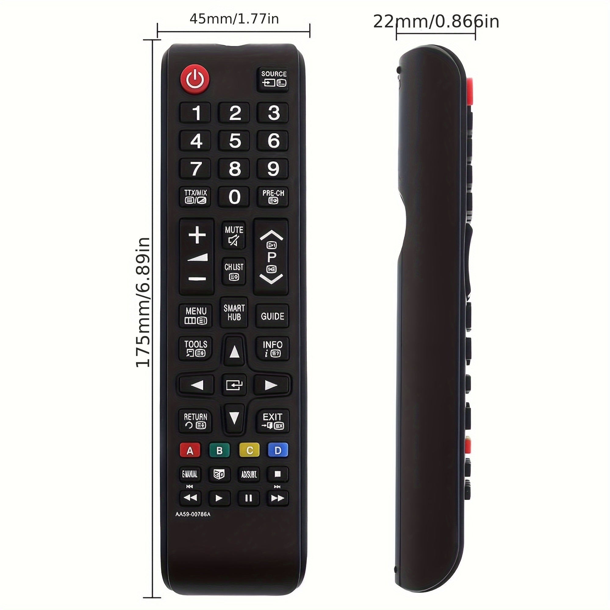 Universal Voice Search Infrared Remote Control for Samsung TVs Battery Powered