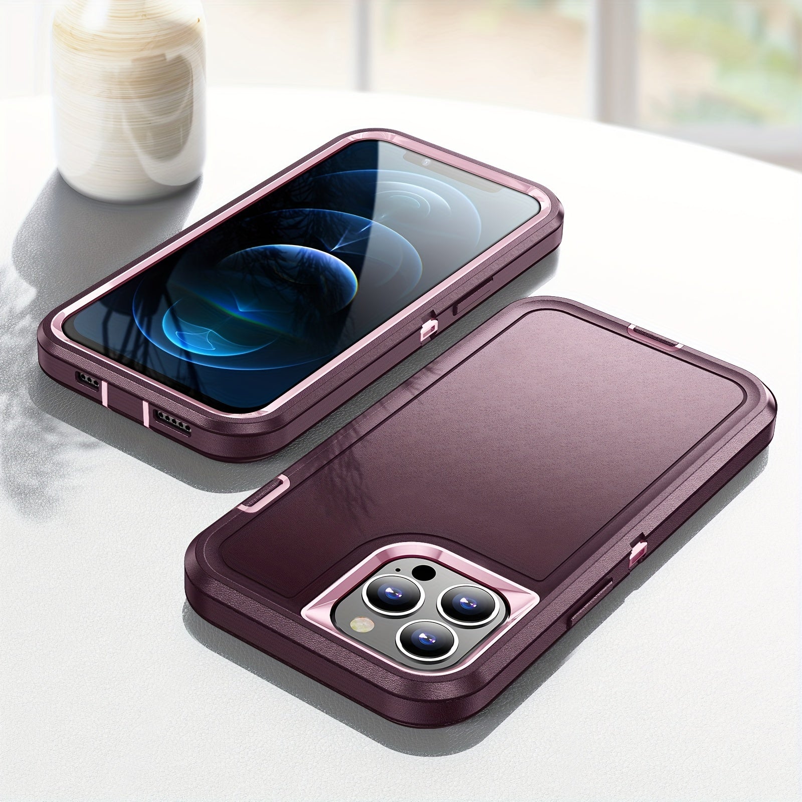 Shockproof TPU PC Phone Case for iPhone 14 13 12 8 with Air Cushion Protection