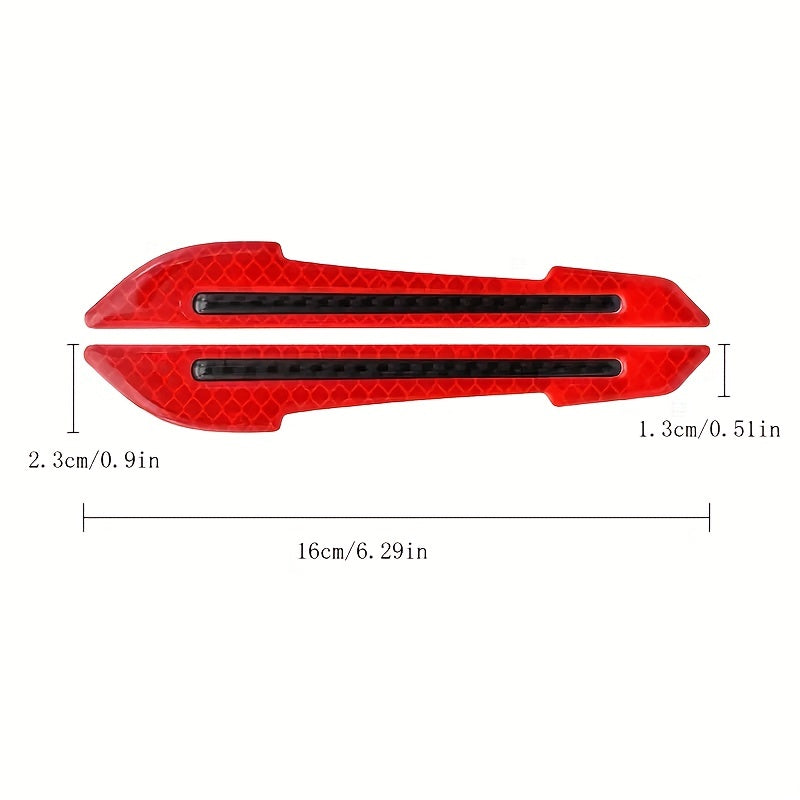 2 Pieces Car Rearview Mirror Stickers Reflective Safety Accessories