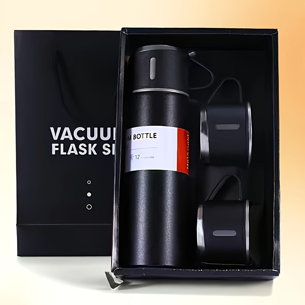 Stainless Steel Vacuum Insulated Water Bottle Set 500ml Travel Mug Gift