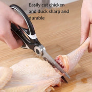 Kitchen Scissors with Poultry and Fish Bone Cutters, Stainless Steel Meat and Nut Opener