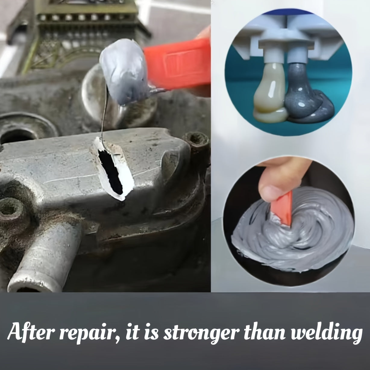 Metal Repair Paste Set, 100g Heat-Resistant Cold Welding for Metals Plastics Woods