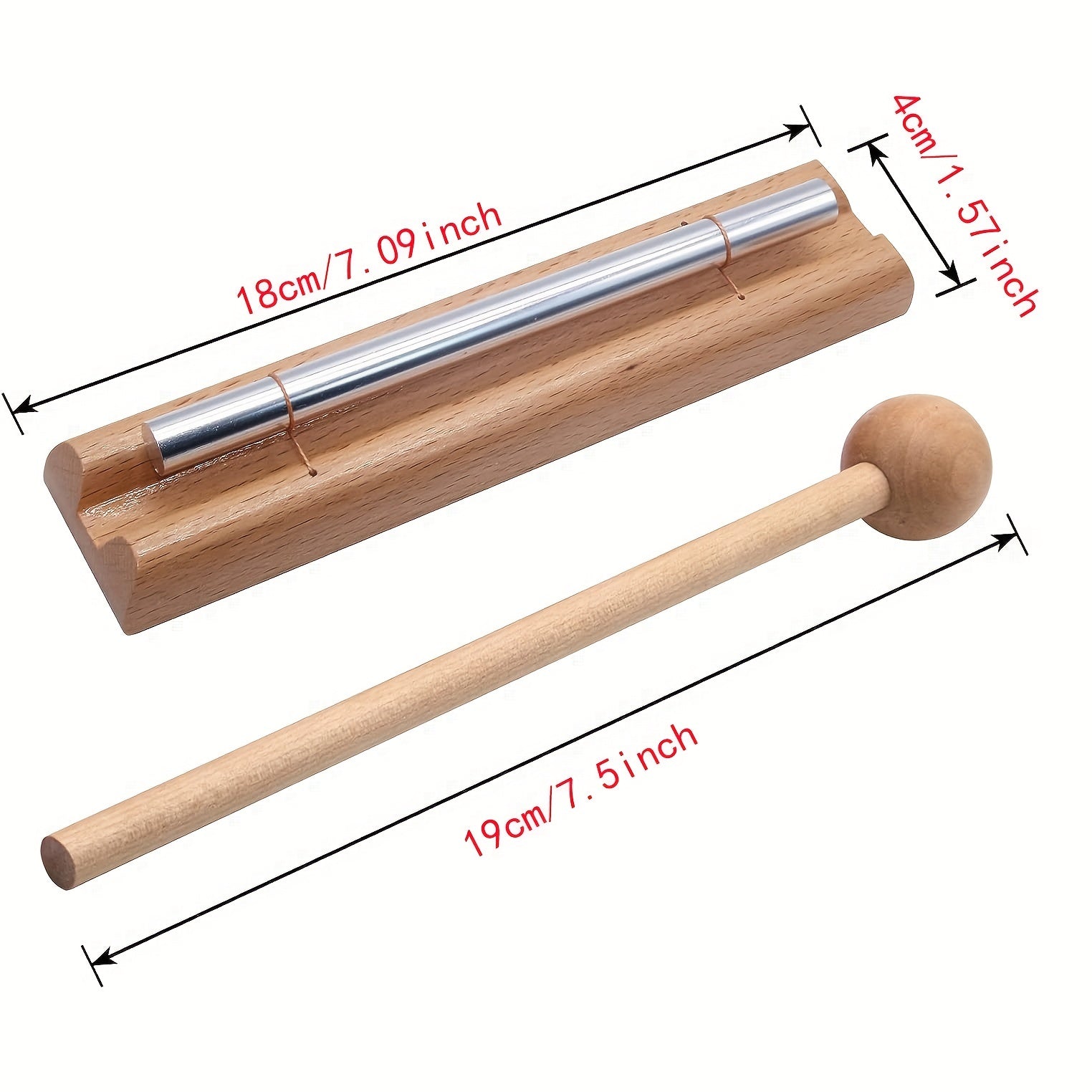 Wood Meditation Chimes for Mindfulness Yoga Prayer and Music Education Turmeric