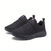 Black Mesh Casual Sneakers for Boys Ages 14 and Under Lightweight EVA Sole All-Season Sizes 28-40