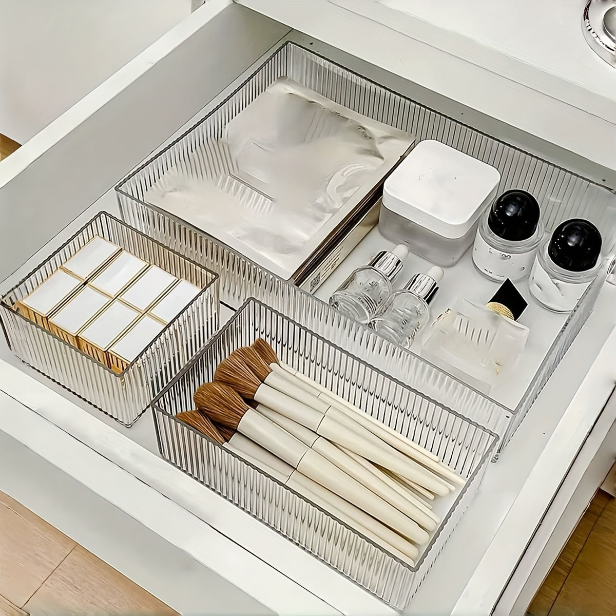 Acrylic Cosmetic Storage Box with Transparent Drawers for Makeup and Skincare Organizer