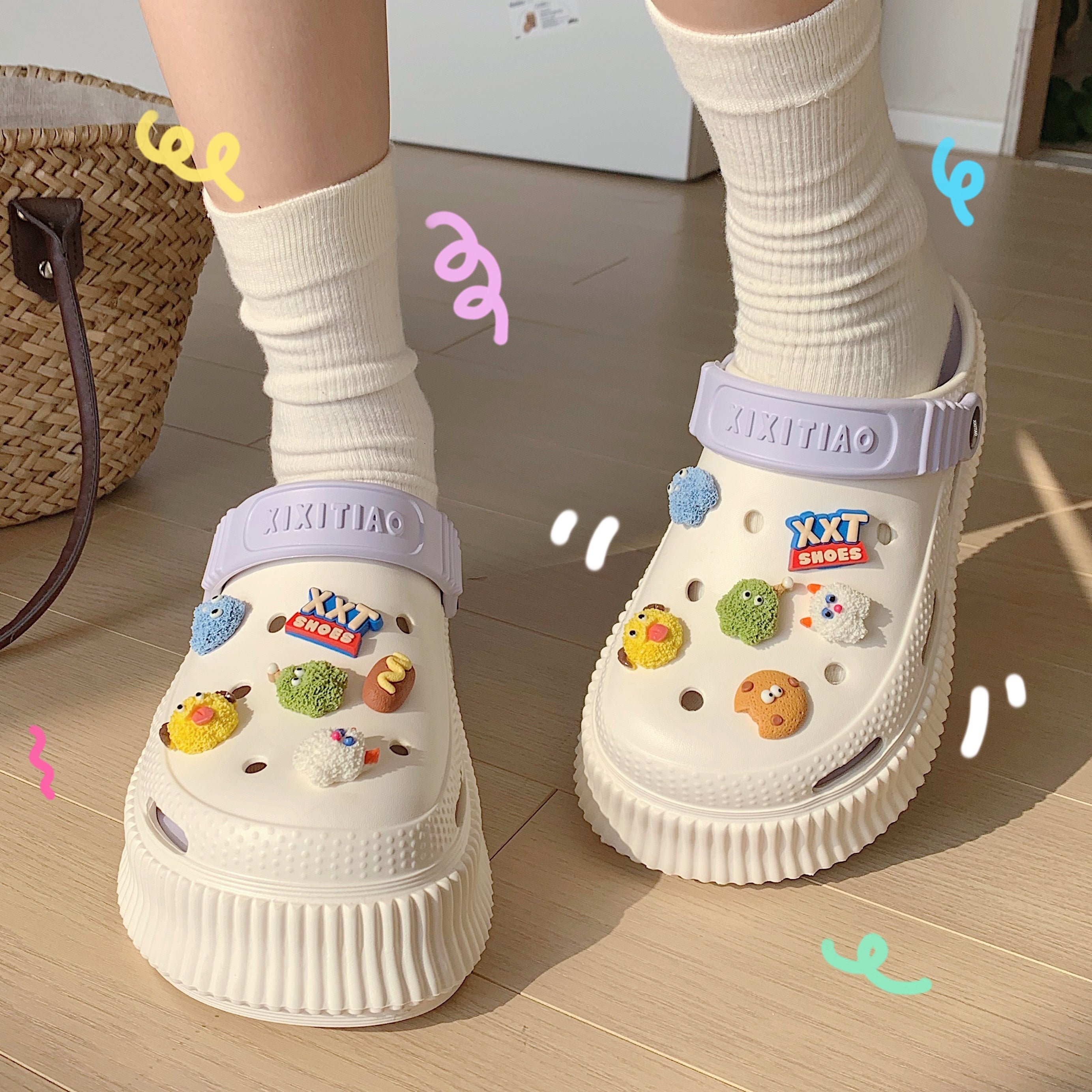 Women's Hollow-Out Slide Sandals EVA Non-Slip Animal Cartoon Summer Spring