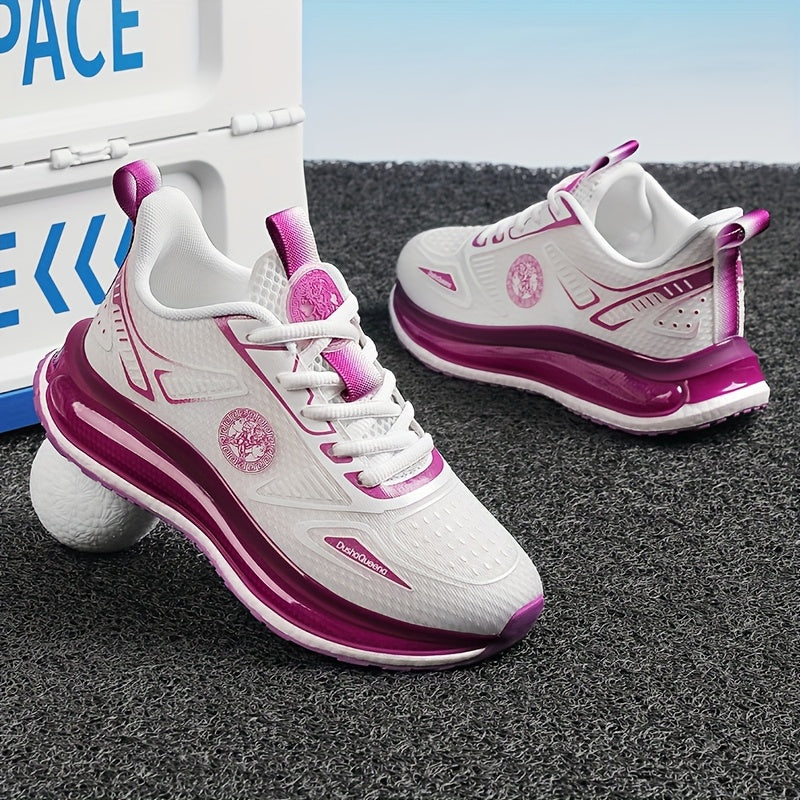Women's Breathable Running Shoes Lightweight Sneakers Pink Purple Cushioned Sport