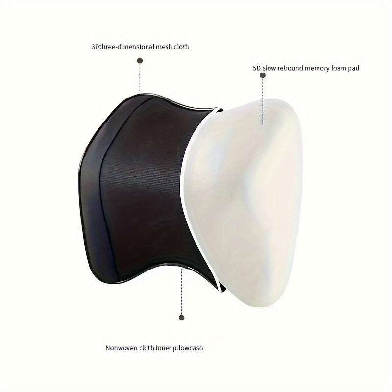 PU charm bilan yasalgan xotira ko'pik avtomobil bosh qo‘llab-quvvatlash va belni qo‘llab-quvvatlash to‘plami, qulay va ergonomik haydovchi o‘tirishi uchun.