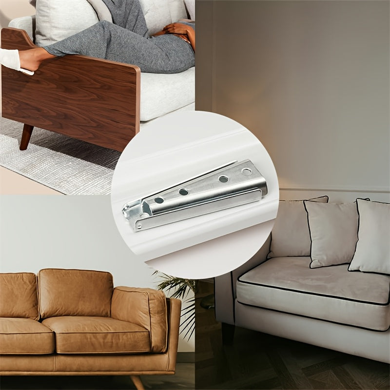 Durable Metal Sofa Connector Bracket 120mm Interlocking Latch Furniture Hardware Silver