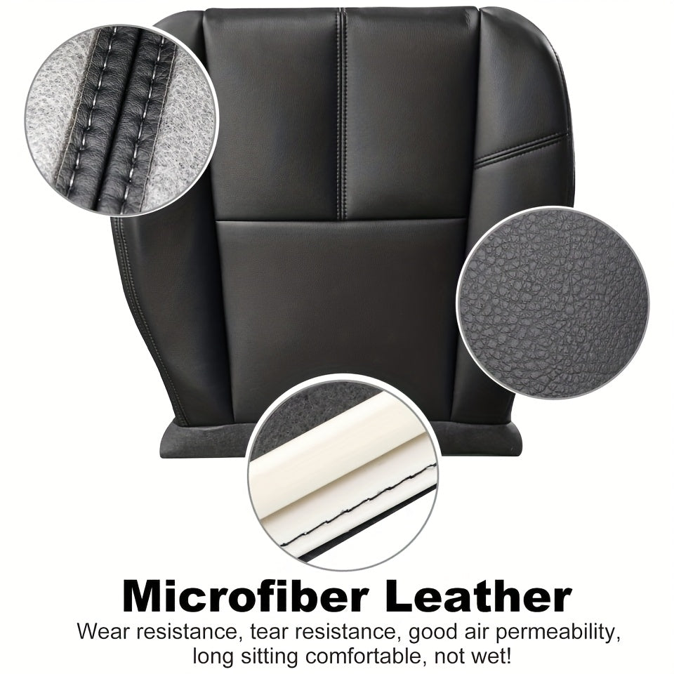 Driver or Passenger Side Bottom PU Leather Seat Cover Black for SUV