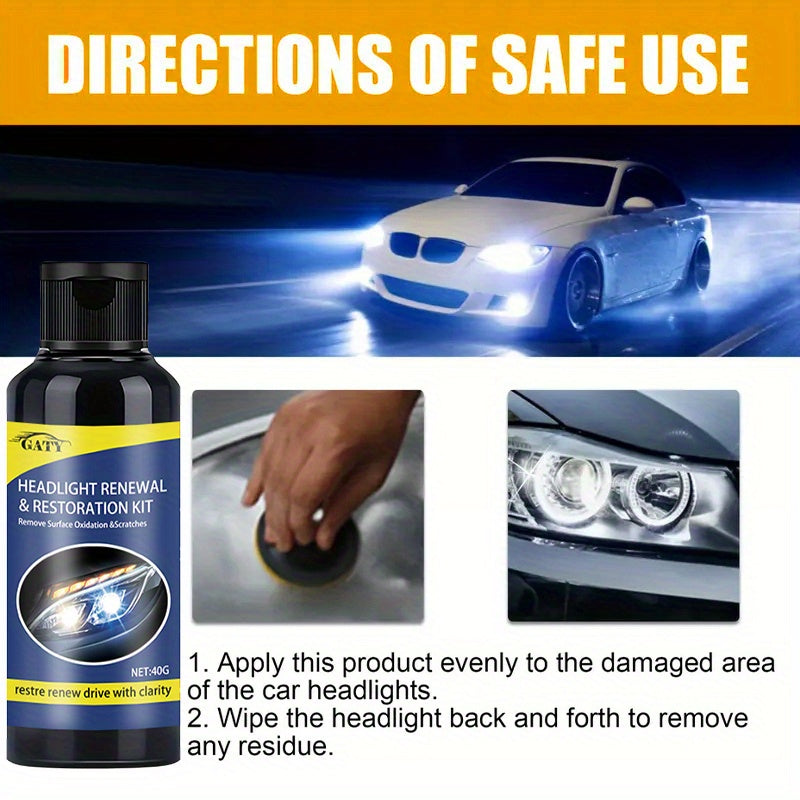 Universal Car Headlight Restoration Paste for Scratch Removal and Luster Restoration