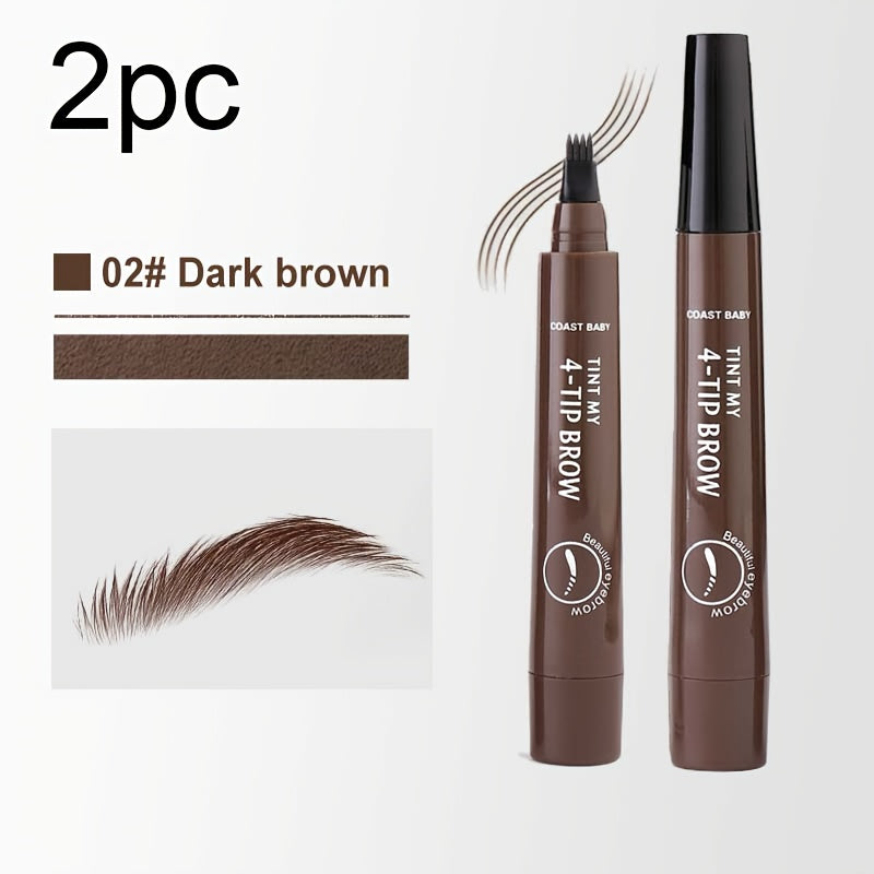 Kids Tint My 4-Tip Brow Pens Set Dual Shades Waterproof Sweat-Resistant
