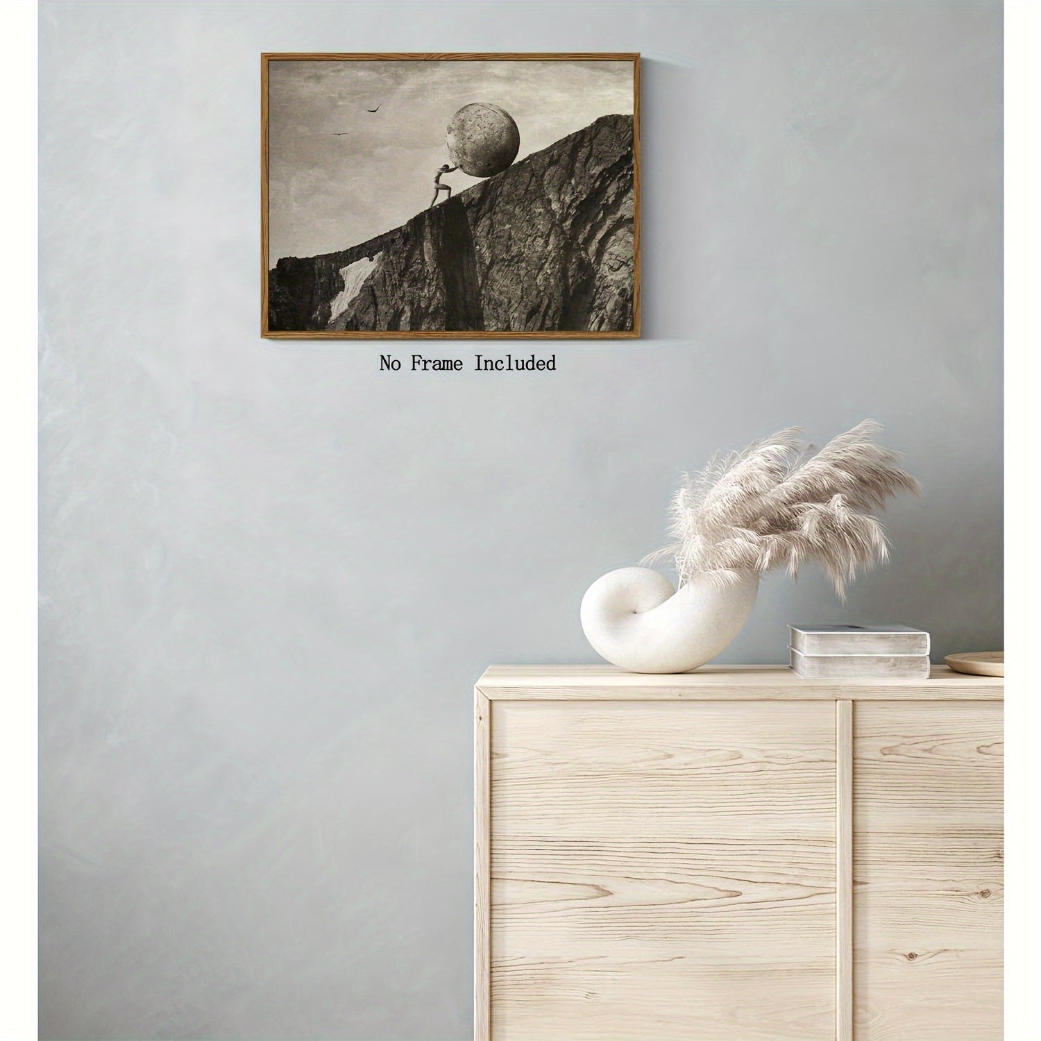 Greek Mythology Wall Art Poster Poseidon Winter Frameless Canvas Decor 30x40cm