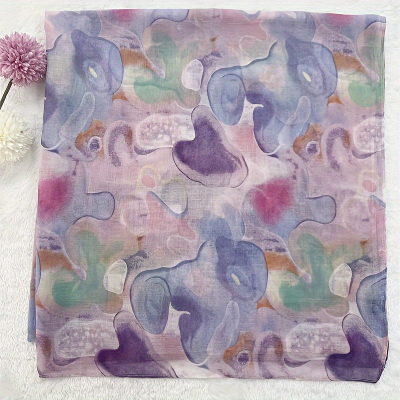 Breathable Tie-Dye Scarf for Women Sun Protection Casual Accessory