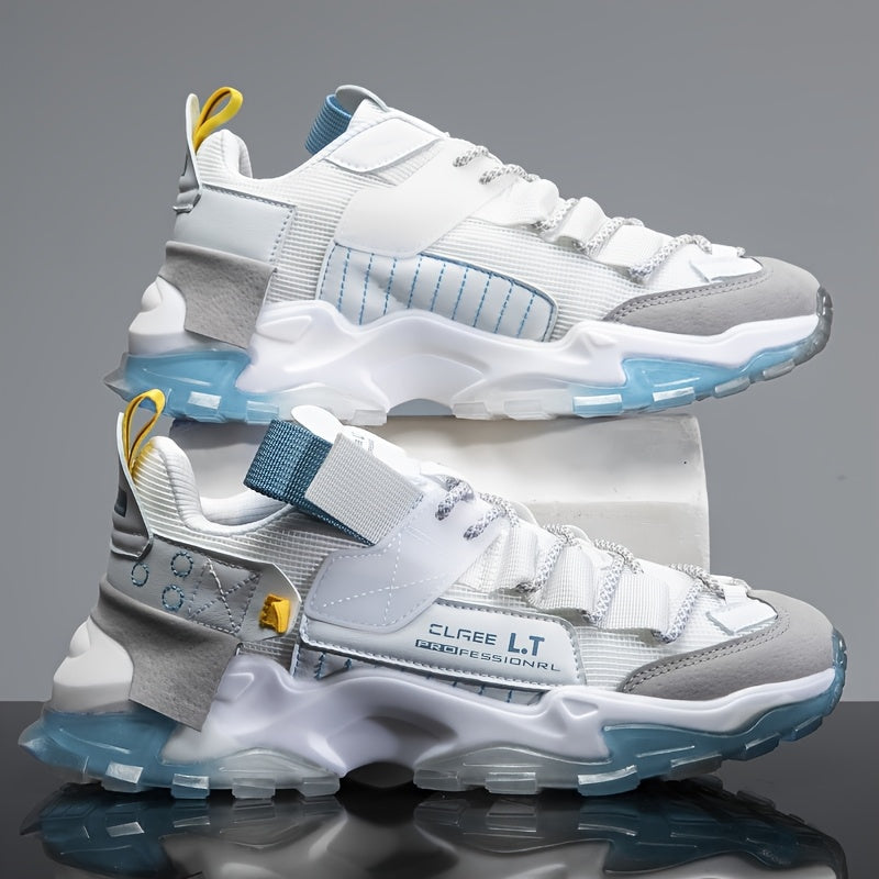 Мужские всесезонные беговые кроссовки с геометрическим принтом букв, дышащие, удобные, повседневные, спортивные туфли