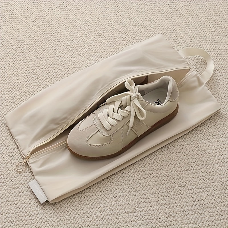 Lightweight Shoe Storage Bag with Handle Durable Fabric Zippered Closure