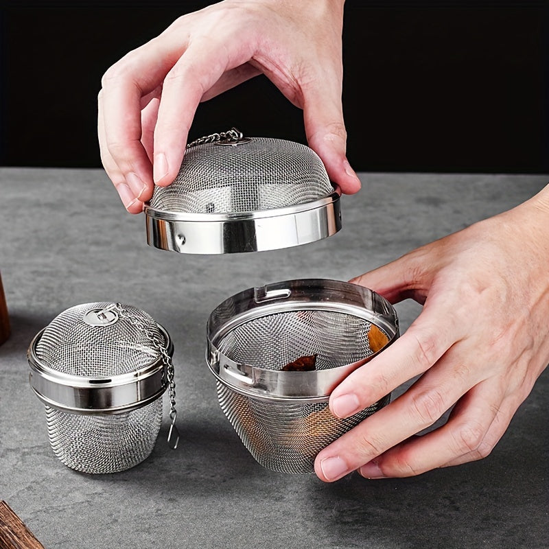 Naychali po'latdan yasalgan choy infuzorlari - 304 to'plami, ko'p funksiyali to'rli o'tlar to'plari, qulflanadigan choy infuzori ziravor filtrlari bo'sh bargli choy va ziravorlar uchun - zarur oshxona aksessuarlari