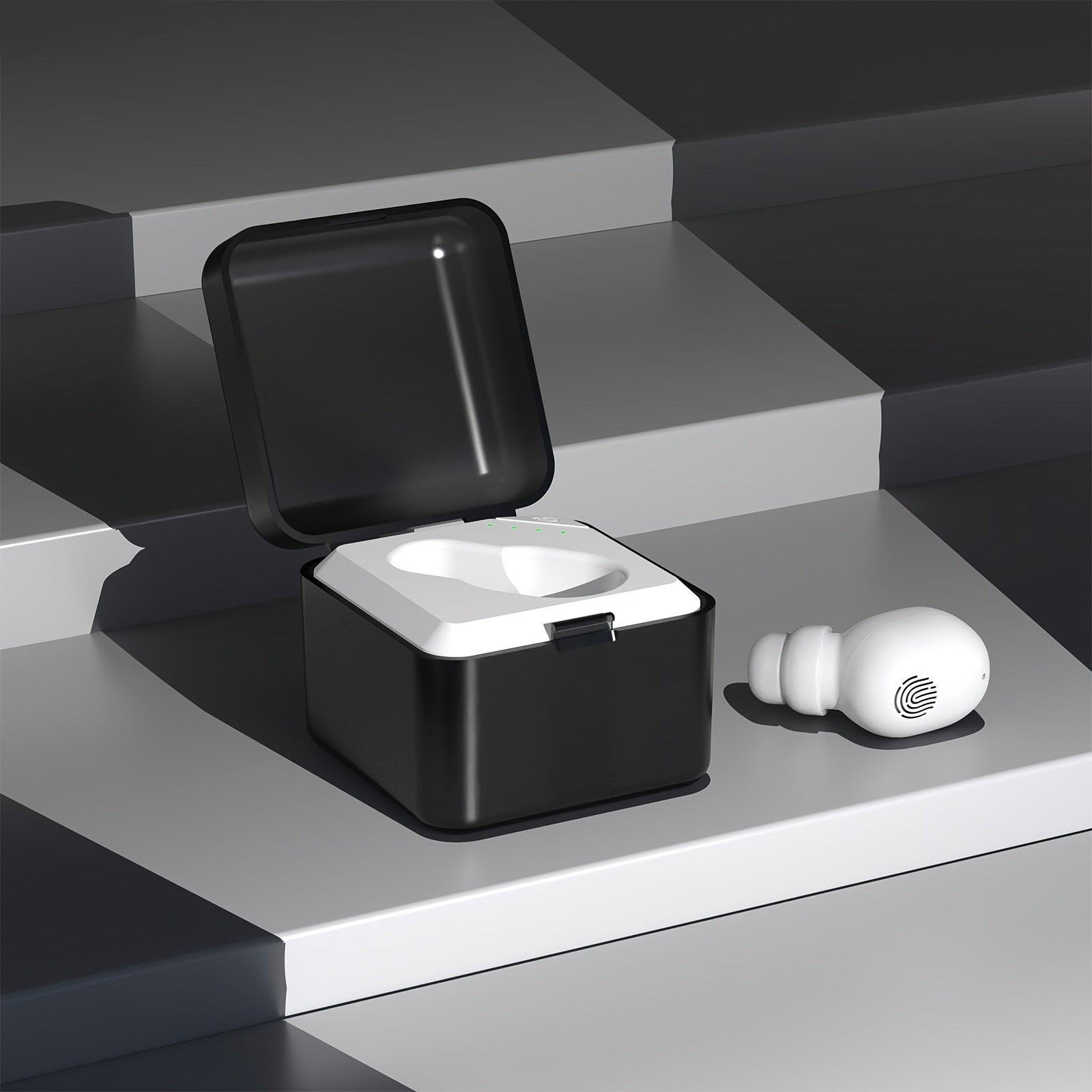 Lightweight Portable Earbuds with Volume Control and Charging Case for Travel