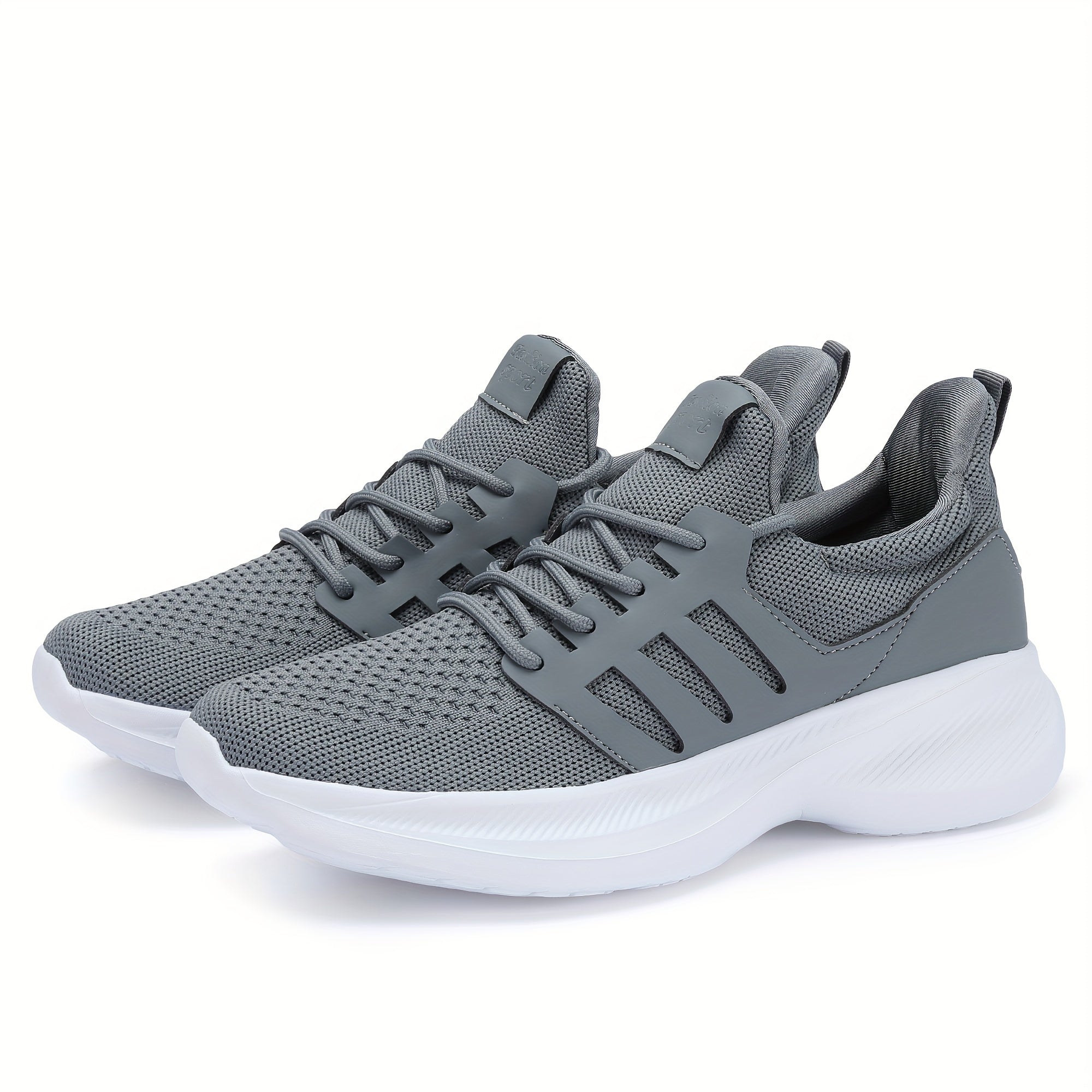 Men's Breathable Fabric Sneakers with Lace-Up Closure for All-Season Comfort