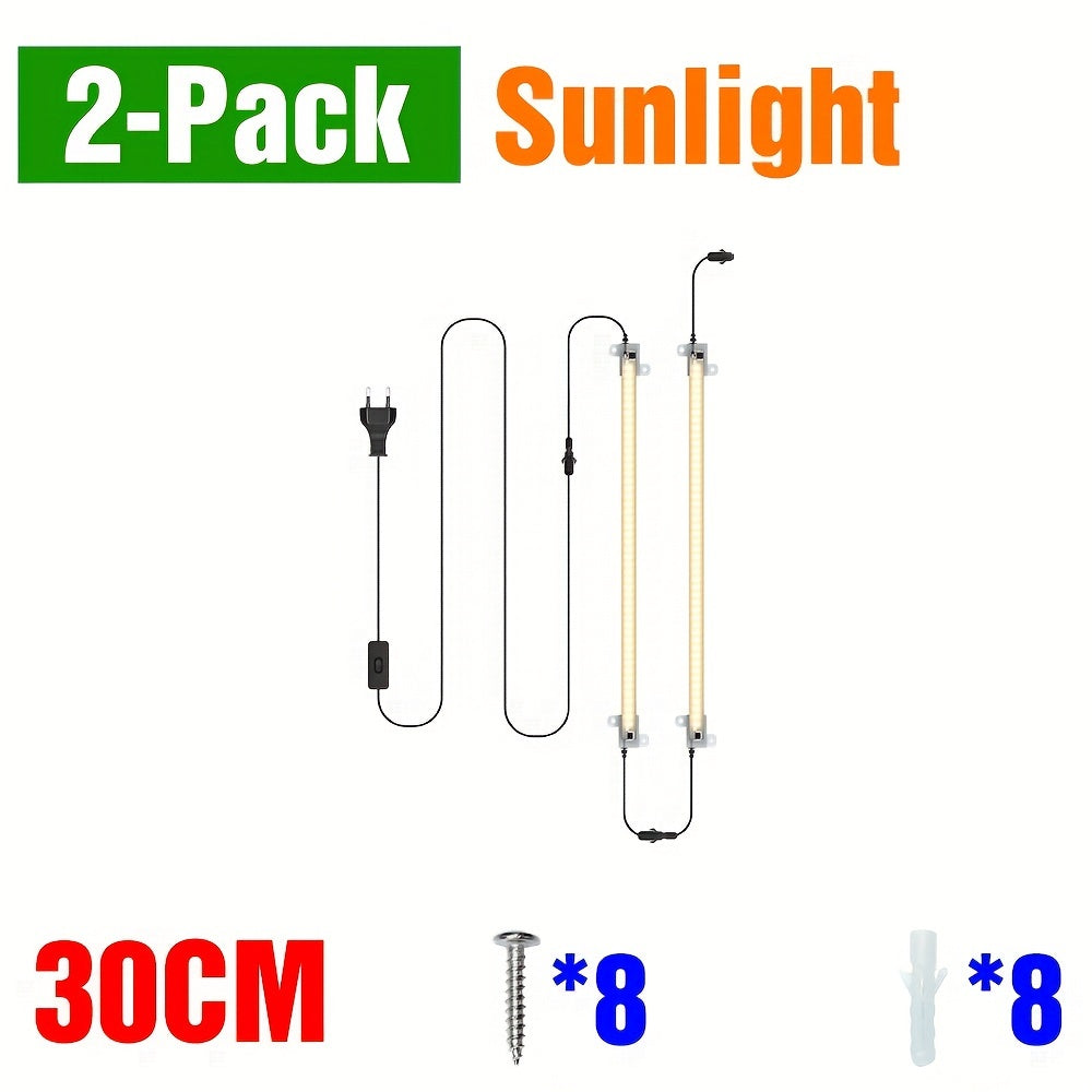 220V Full Spectrum LED Grow Light with 12 Heads 50cm for Indoor Plants Hydroponics Greenhouse