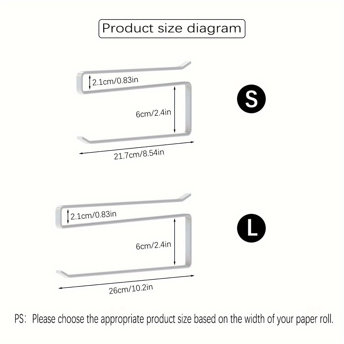 Iron Wall Mount Kitchen Paper Towel Holder with Long and Short Options