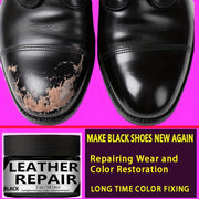 Black Leather Shoe Repair Kit 2oz Scuff Fix Color Restorer for Shoes
