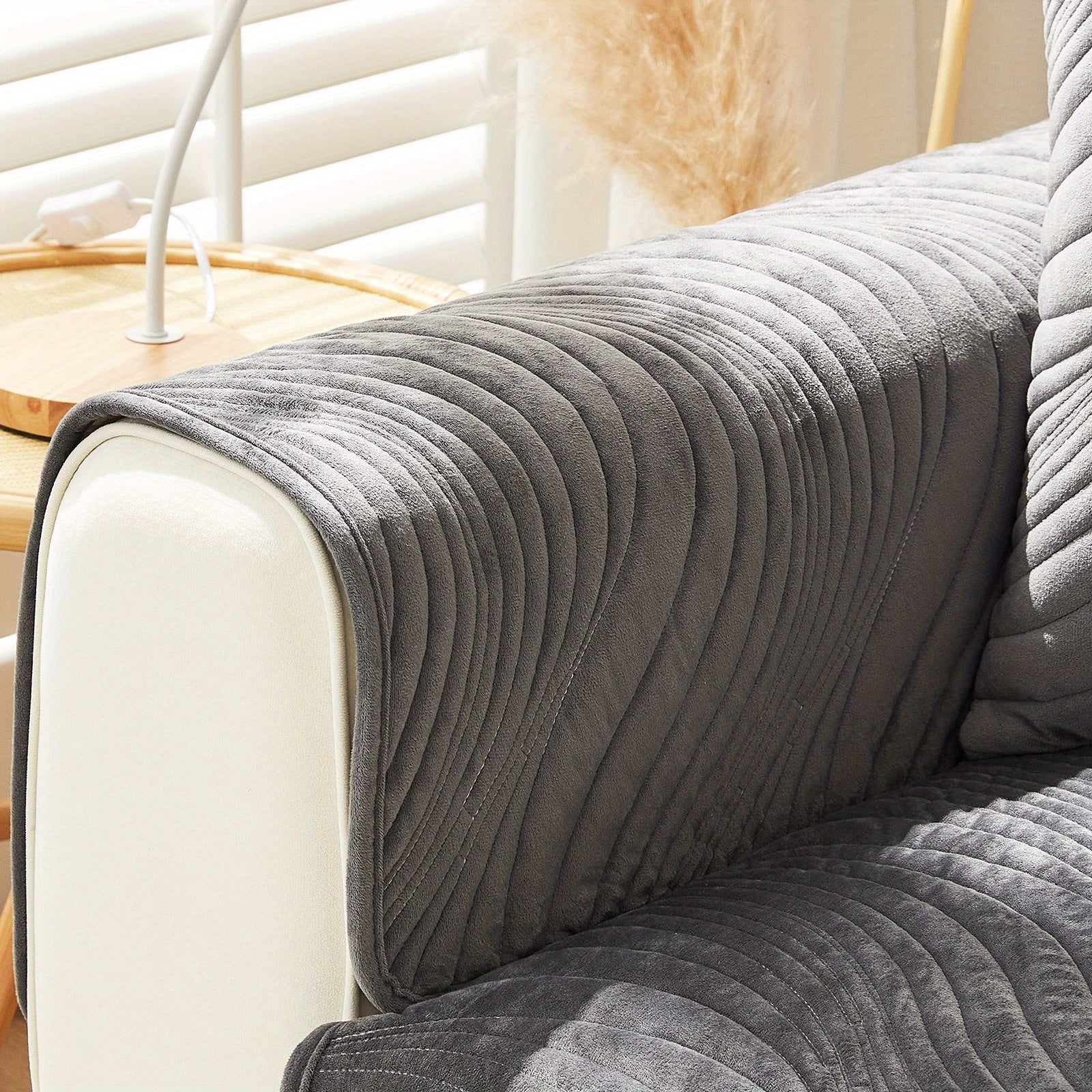 Чехол для дивана в скандинавском стиле из плюша для гостиной и офиса