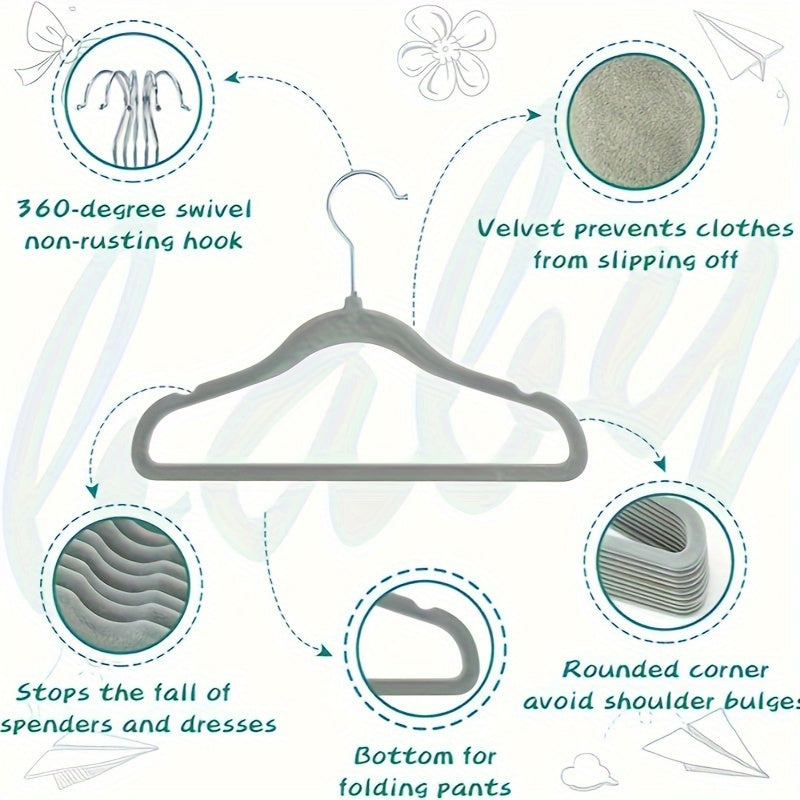 50 Atlas kiyimlarini quritish uchun bolalar kiyimlarini quruq saqlash uchun antislip saqlash tashkilotchisi